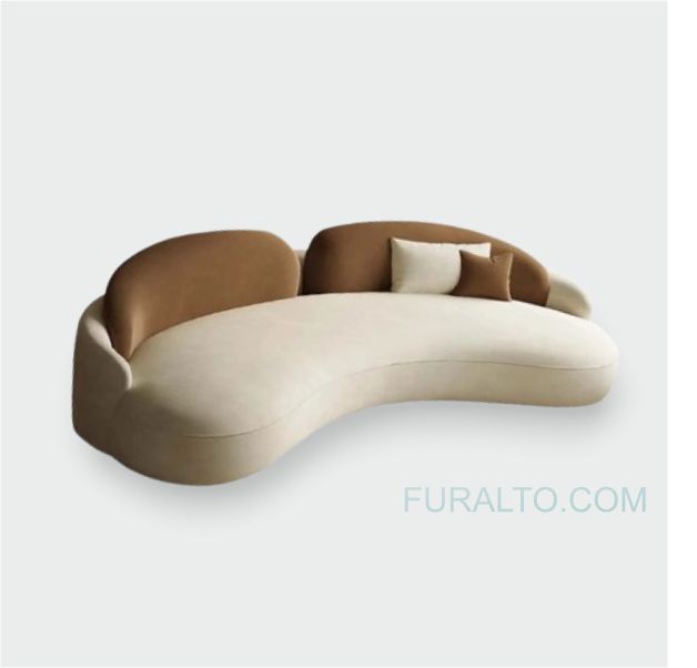 the elegance of modern curves with the Crescent Luxe Sofa