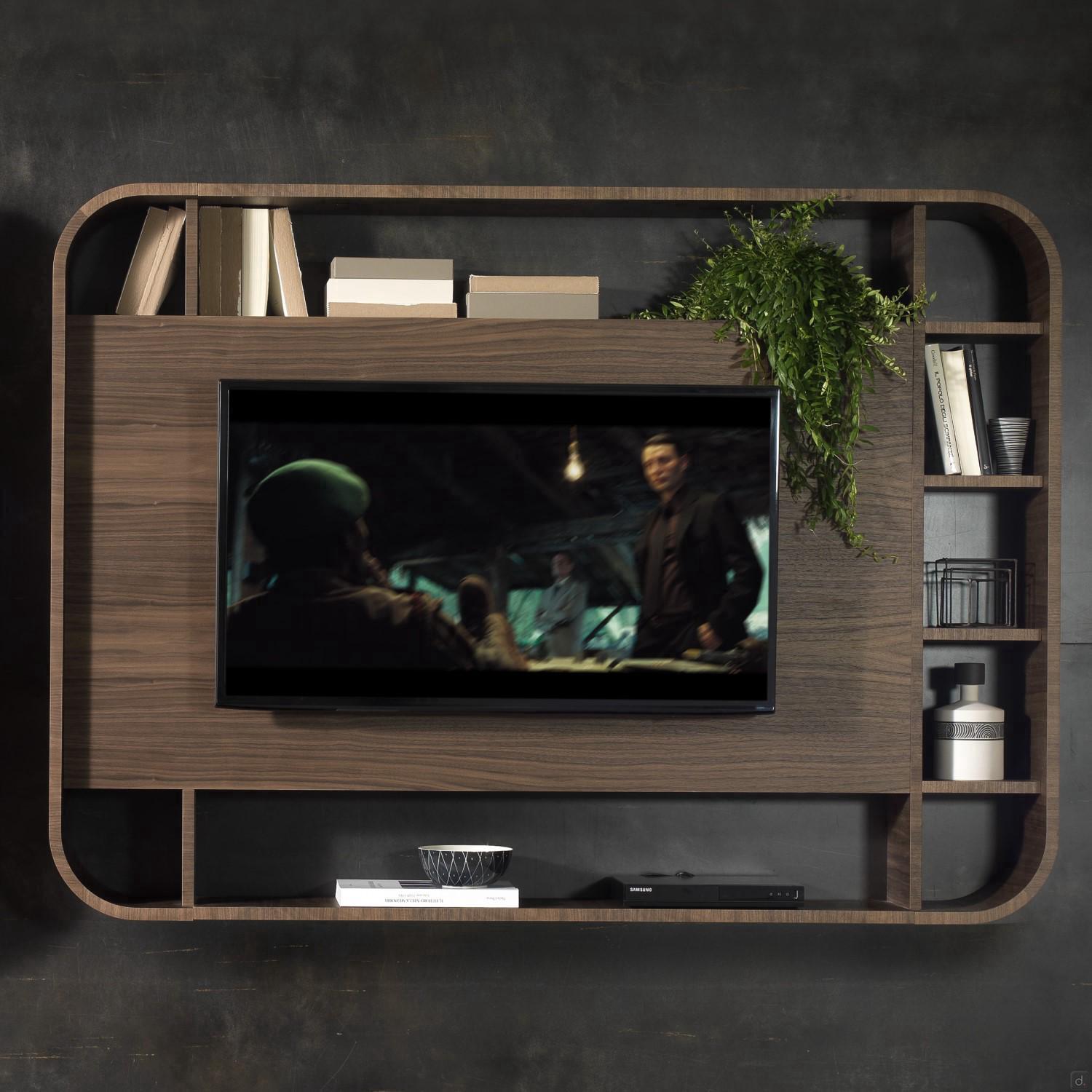 Obsidian Curve Media Wall          TV007