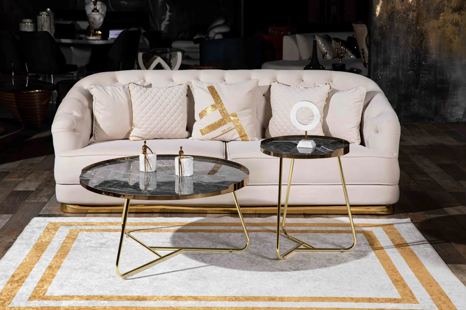 Aurelius Luxe Marble Coffee Table Set        CFETL0004